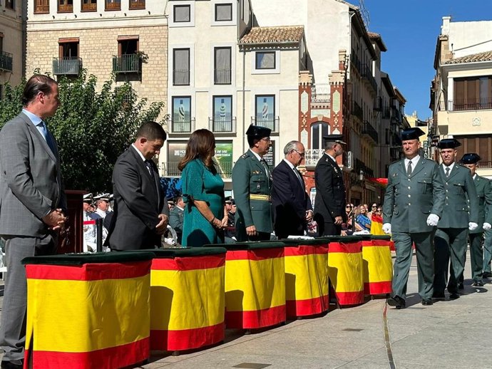 Estrella asiste a la celebración de la Virgen del Pilar, patrona de la Guardia Civil.