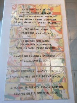 Espacio dedicado a la muerte perinatal en el cementerio de Marratxí.