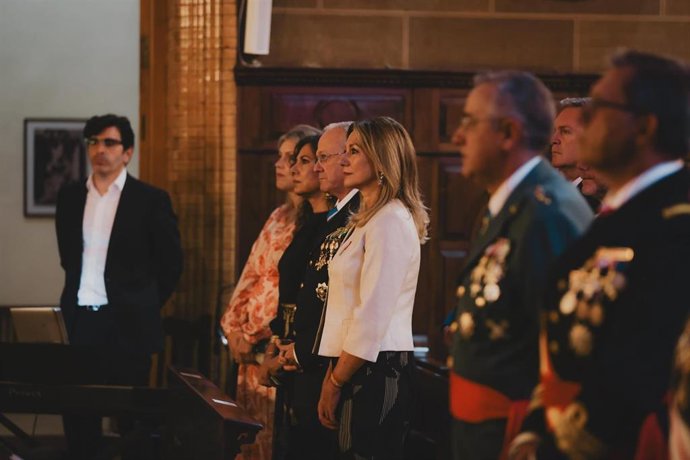 La diputada al Congreso por Sevilla y Vicepresidente Nacional de Vox, Reyes Romero, en la misa celebrada en la Comunidad Religiosa Adoratrices de Sevilla.