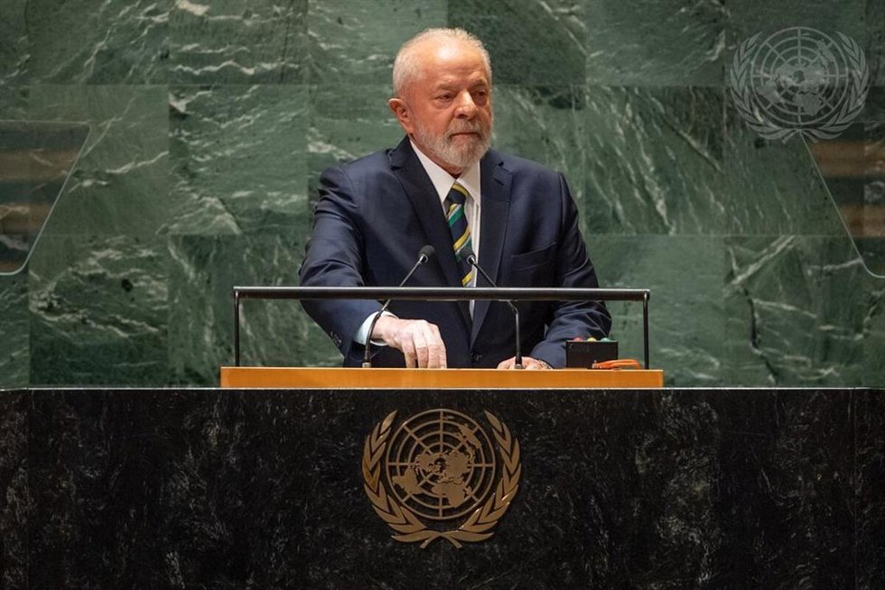 Imagen de archivo del presidente brasileño, Luiz Inácio Lula da Silva, en Naciones Unidas.