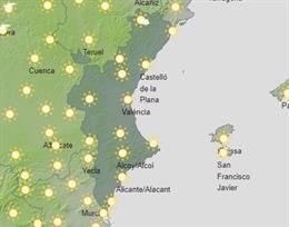 Predicción del tiempo en la Comunitat Valenciana para este viernes 13 de octubre
