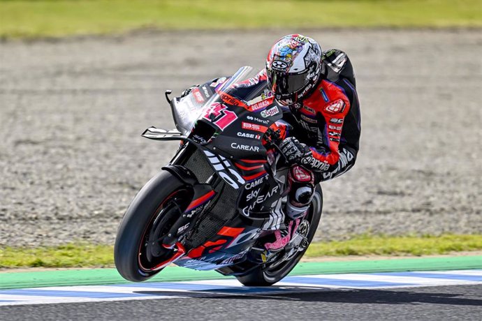 El piloto español Aleix Espargaró durante una prueba del Mundial de Motociclismo 2023