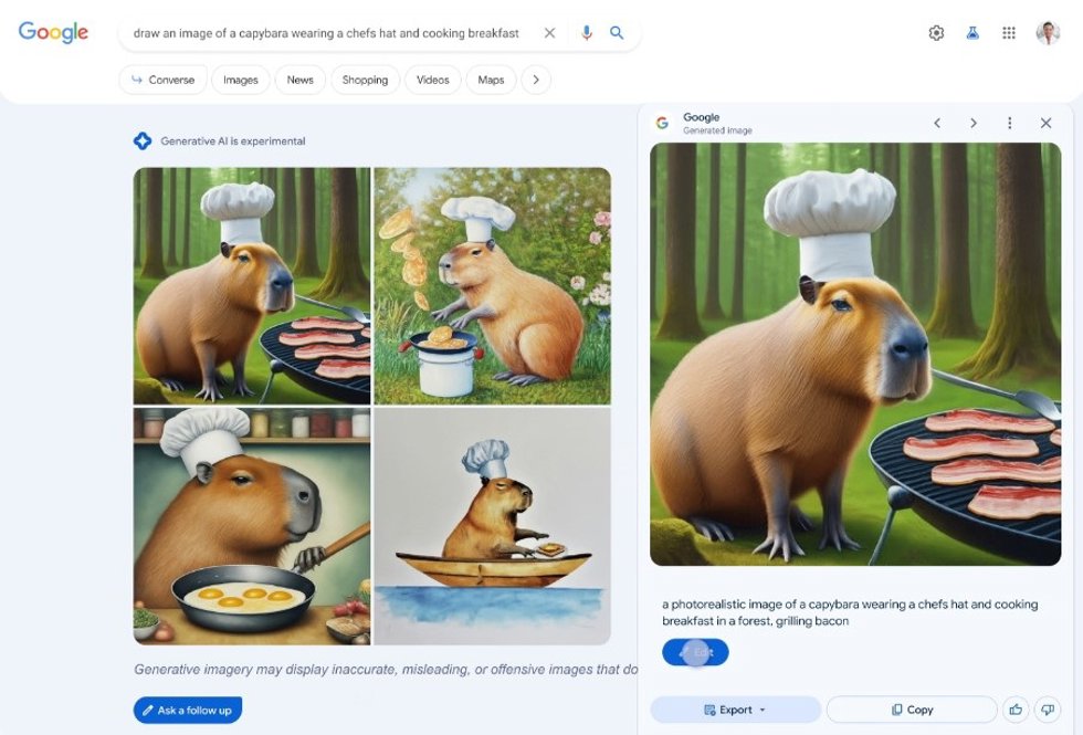 Google introduce la capacidad de ofrecer imágenes generadas por IA en los resultados de búsqueda.