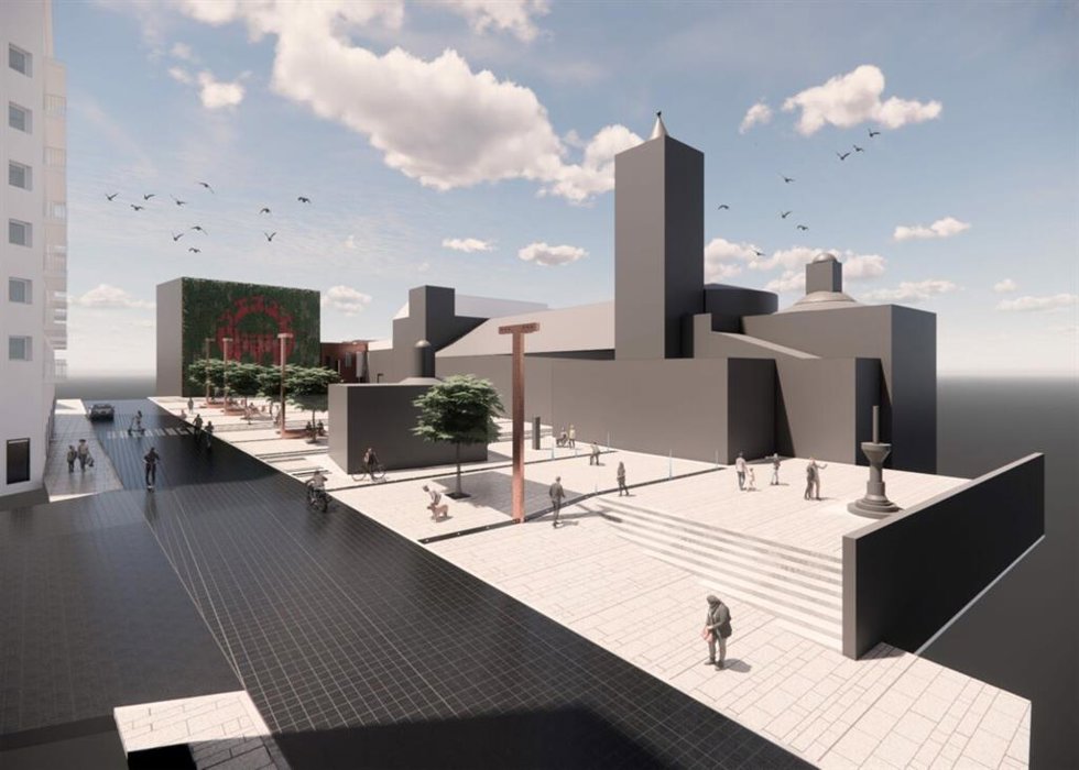Archivo - Tres empresas concurren a la licitación de la obra de la Plaza de Santa Eulalia en Mérida