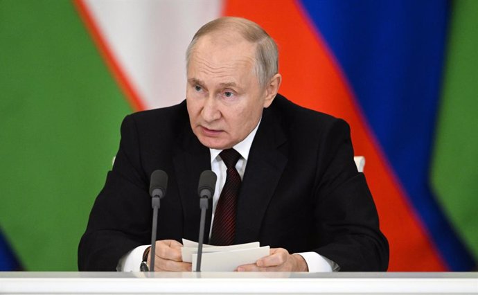 October 6, 2023, Moscow, Moscow, Russian Federation: President of Russia Vladimir Putin held talks at the Kremlin with President of the Republic of Uzbekistan Shavkat Mirziyoyev, in Moscow, Russia, On 06 October 2023
