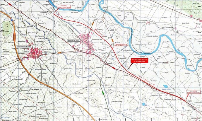 Archivo - Adif impulsa el proyecto de construcción de la Variante de Rincón de Soto, con una inversión de 67,5 millones