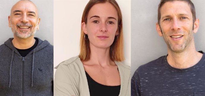 Los investigadores Javier Buceta, Beatriz Álvarez-Rodríguez y Ron Geller.