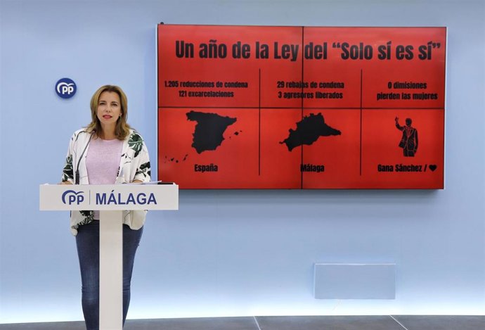 La vicesecretaria de Sociedad del Bienestar del PP de Málaga y senadora, Lucía Yeves, en rueda de prensa