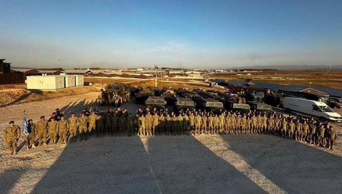 Contingente de refuerzos de militares de Rumanía para la KFOR en Kosovo