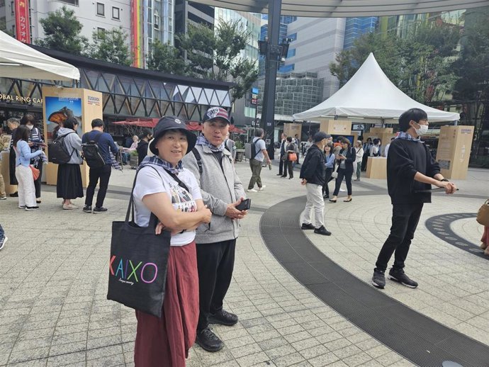 Japoneses en la Basque Week (Semana Vasca) que se celebra en Tokyo (Japón)