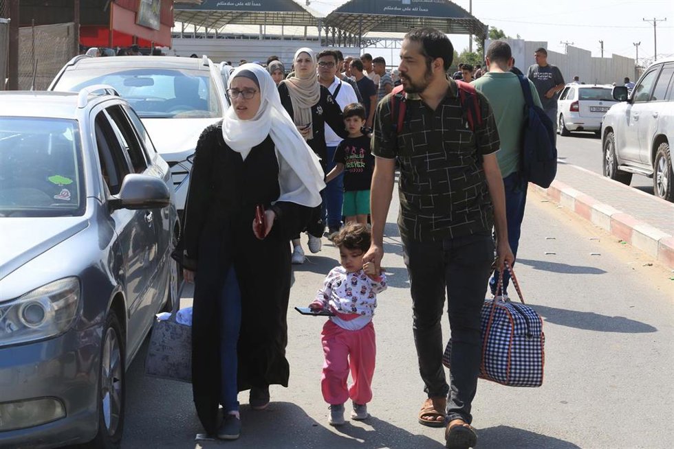 Palestinos en Rafá, Franja de Gaza