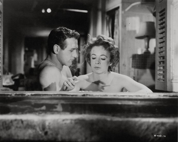 Archivo - 1961; The Hustler. Original Film Title: The Hustler, PICTURED: PAUL NEWMAN, PIPER LAURIE, Director: Robert Rossen, IN CAST: George C. Scott, Myron Mccormick, Jackie Gleason, Piper Laurie, Murray Hamilton, Paul Newman, Michael Constantine, Jake