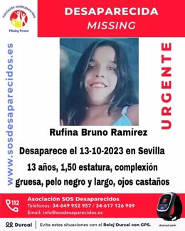 Buscan a una menor de 13 años desaparecida desde el viernes en Sevilla