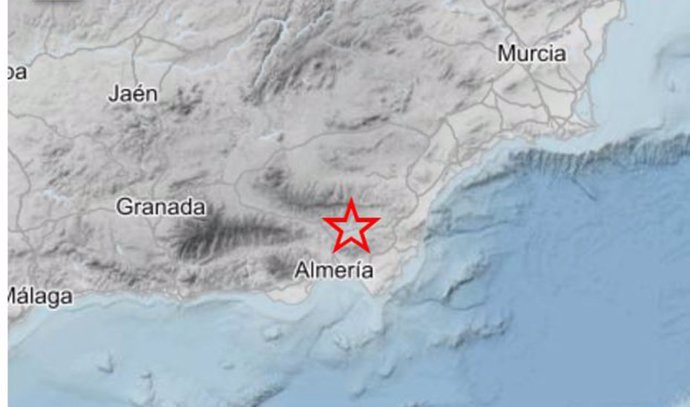 Terremoto ocurrido al noreste de Tabernas