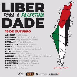 Convocatoria de concentraciones por la libertad de Palestina
