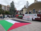 Concentración contra Israel y en apoyo a Palestina
