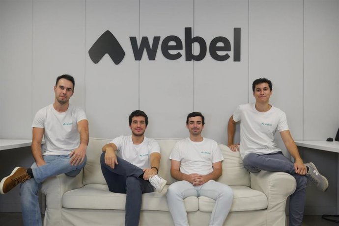 Los fundadores de Webel: Javier Ginés Sánchez, Nacho Tejero, Guillermo Urquijo, y Carlos Estévez Rincón.