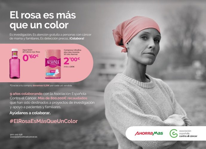 Campaña de colaboración de Ahorramás con la AECC.