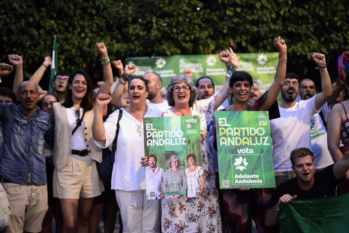 Archivo - Apertura de campaña de Adelante Andalucía para las elecciones generales del 23 de julio de 2023. (Foto de archivo).