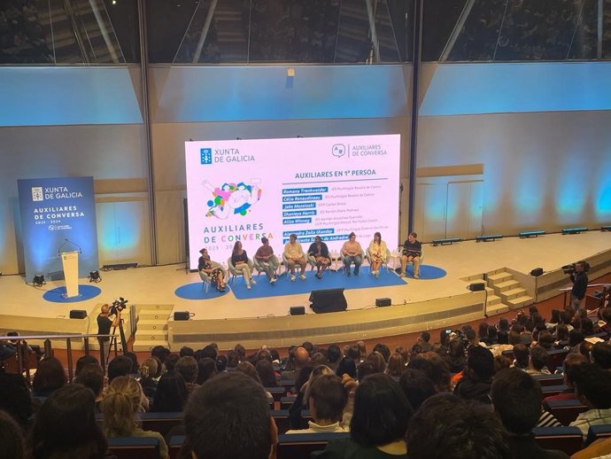 Acto de bienvenida de los auxiliares de conversación que prestarán apoyo en aulas gallegas durante el curso 2023/2024.