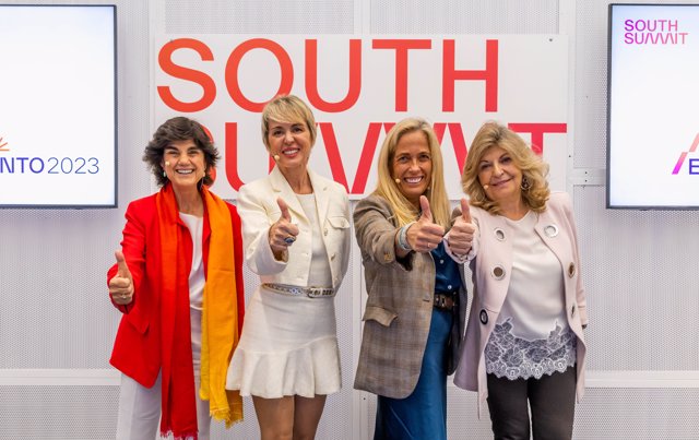 María Benjumea, fundadora de South Summit, Carme Artigas, Secretaria de Estado de Digitalización, Rocío Albert y Engracia Hidalgo