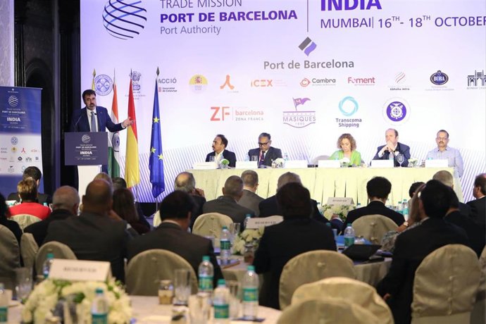 Momento de la inauguración de la misión empresarial del Puerto de Barcelona en India.