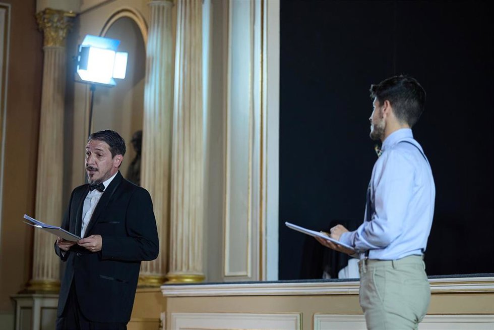 Artistas interpretan la obra teatral de José Luis Sampedro 'De autor desconocido' en el Palacio Real de Aranjuez