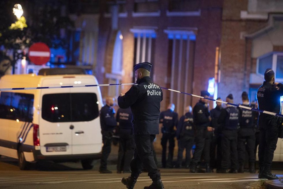 Agentes de la Policía de Bruselas (Bélgica)