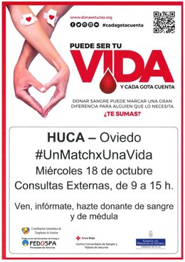 Cartel donación médula óesa.