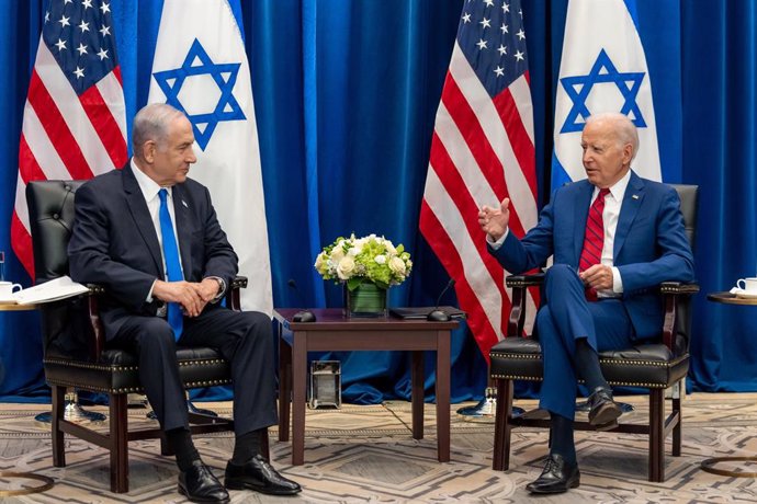 El primer ministro de Israel, Benjamin Netanyahu, y el presidente de EEUU, Joe Biden