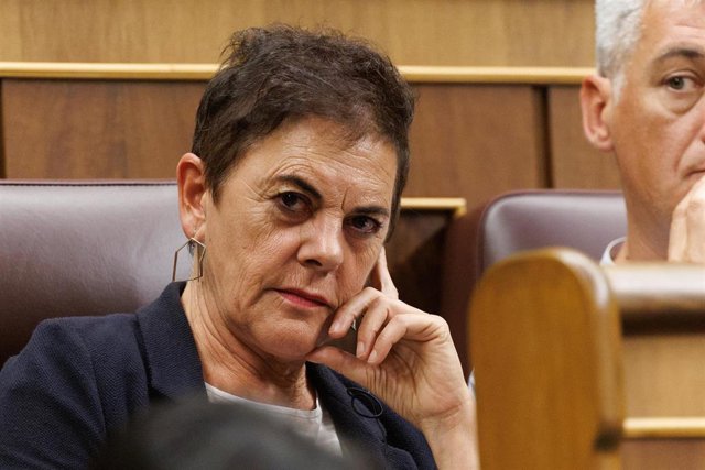 La portavoz de EH Bildu en el Congreso de los Diputados, Mertxe Aizpurua, en su escaño