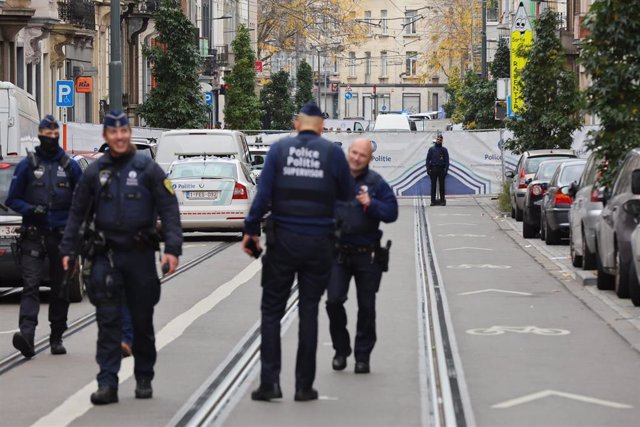 Despliegue de las fuerzas de seguridad en Bruselas