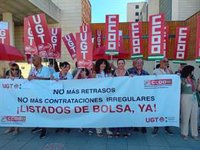 CCOO y UGT continúan las protestas este miércoles ante "la dejadez" del SAS con la Bolsa de Empleo temporal