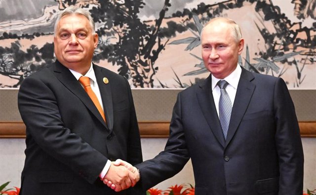 Encuentro entre el primer ministro de Hungría, Viktor Orbán, y el presidente de Rusia, Vladimir Putin