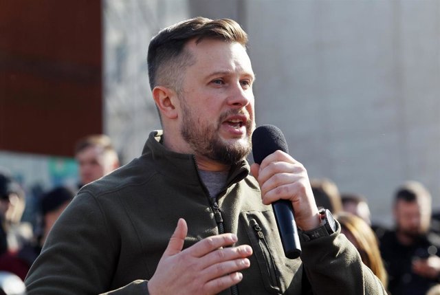 Archivo - El fundador del Batallón Azov, Andrei Biletski.