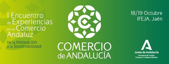 Anuncio del encuentro de experiencias en el comercio andaluz.