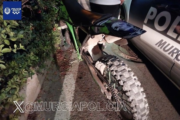 Moto intervenida por la Policía Local de Murcia