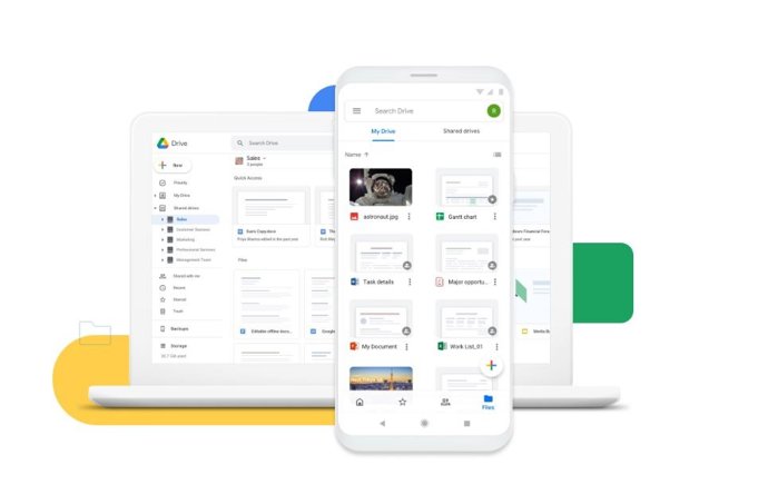 Interfaz de Google Drive para PC y móvil