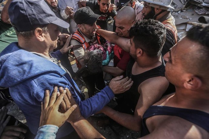 Rescate de heridos en Gaza