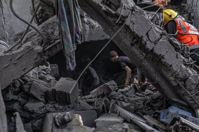 Escombros por los bombardeos israelíes en la Franja de Gaza