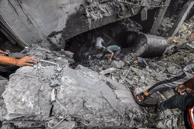 Escombros por los bombadeos israelíes sobre la Franja de Gaza