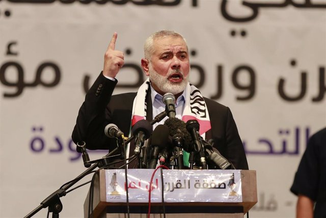 Archivo - El líder del brazo político de Hamás, Ismail Haniye