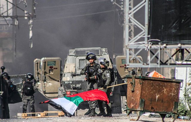 Militares israelíes durante unas protestas en Cisjordania