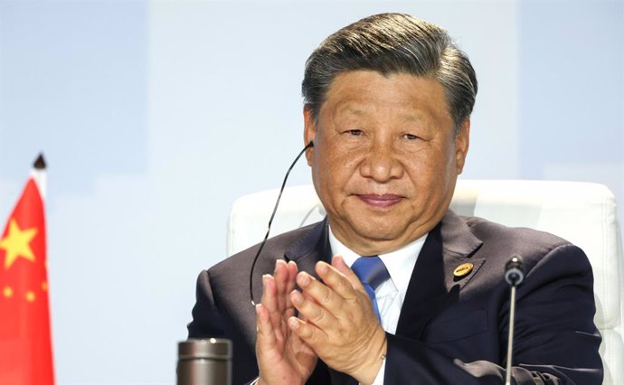 Archivo - FILED - 24 August 2023, South Africa, Johannesburg: China's President Xi Jinping attends the 15th BRICS Business Summit. Photo: -/Kremlin/dpa - Nutzung nur nach vertraglicher Vereinbarung