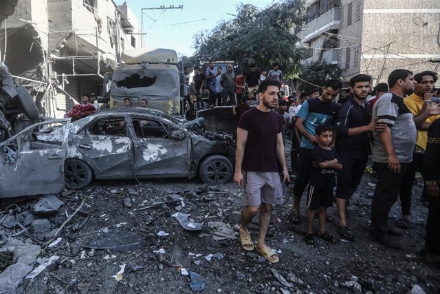 Una zona destruida por un bombardeo israelí sobre la Franja de Gaza