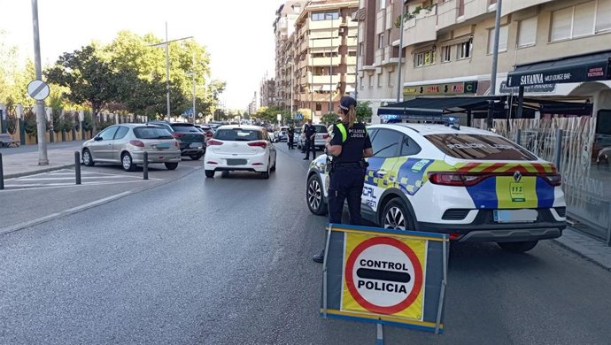Control de la Policía Local en la capital jiennense.