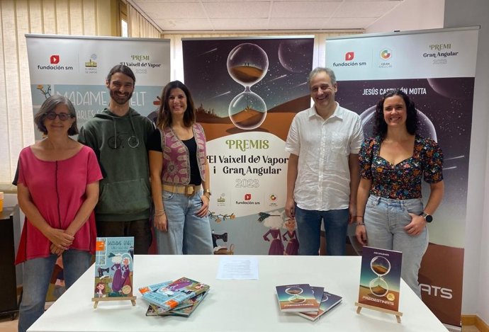De izda a derecha, Nuria Font, Carles Sala, Nuria Melgosa, Jesús Castillón Motta y Anna Pauner