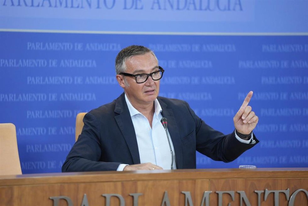 El portavoz de Vox en el Parlamento andaluz, Manuel Gavira, este miércoles