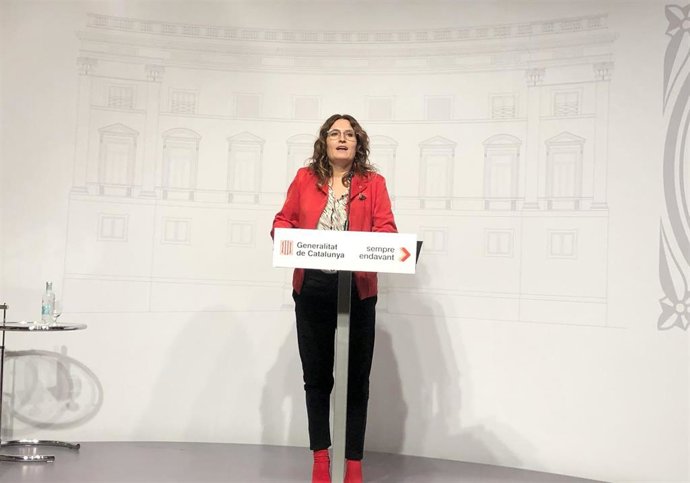 La consellera de la Presidencia, Laura Vilagr, en declaraciones a la prensa.