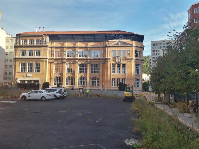 Imagen de las obras en la antigua parcela de la BAM